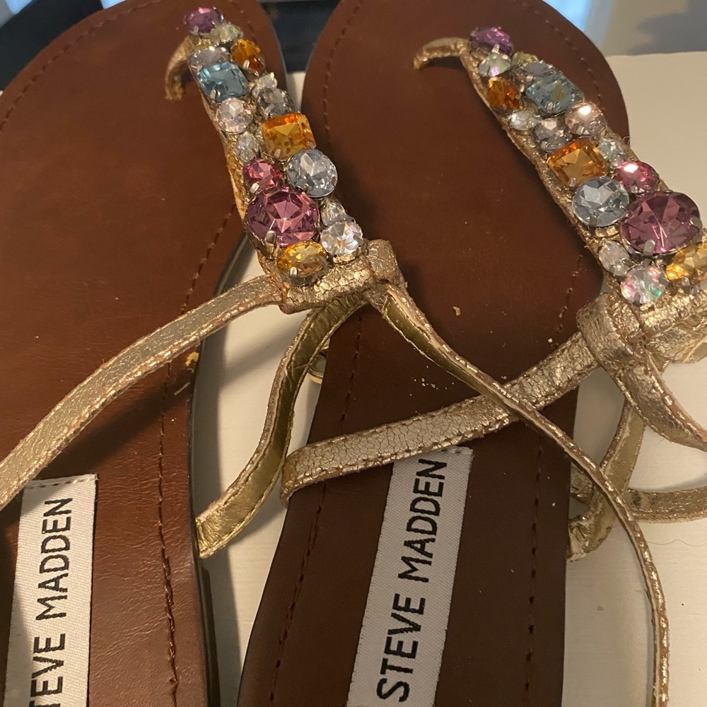 2 for $15.00 Steve Madden sandals . Never been worn .